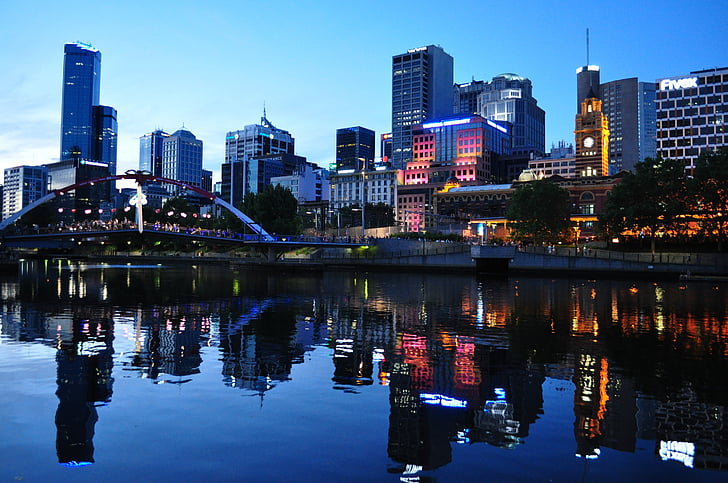 Melbourne skyline from the Yarra river